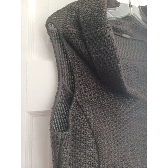 Elie Tahari open weave wide cowlneck top blouse M sheer mesh minimalist Lagenloo - Picture 4 of 10